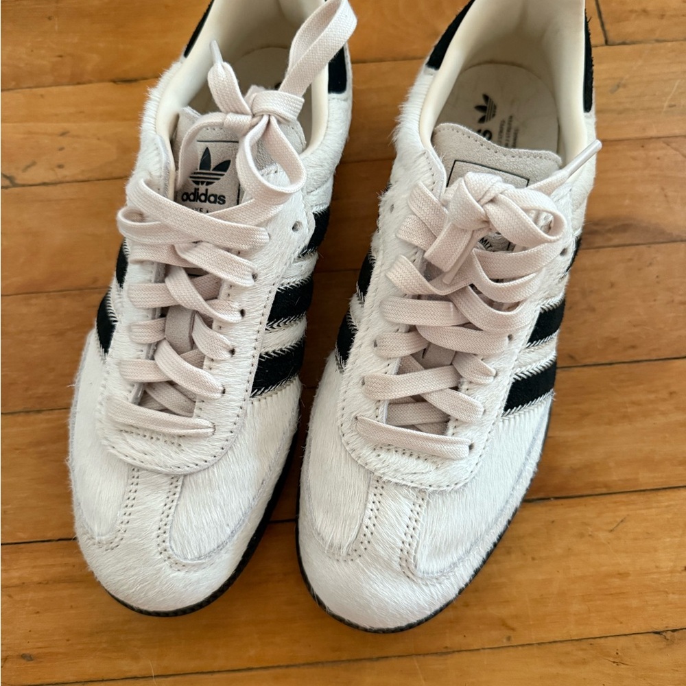 Adidas Black and White Sole Sneakers